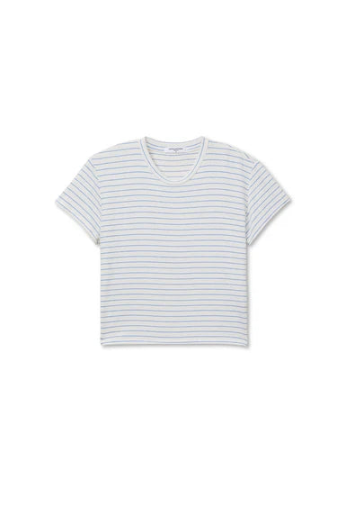 Erin Brushed Sweater Stripe Crewneck Tee - Pacific Stripe-perfectwhitetee-Happy on Main