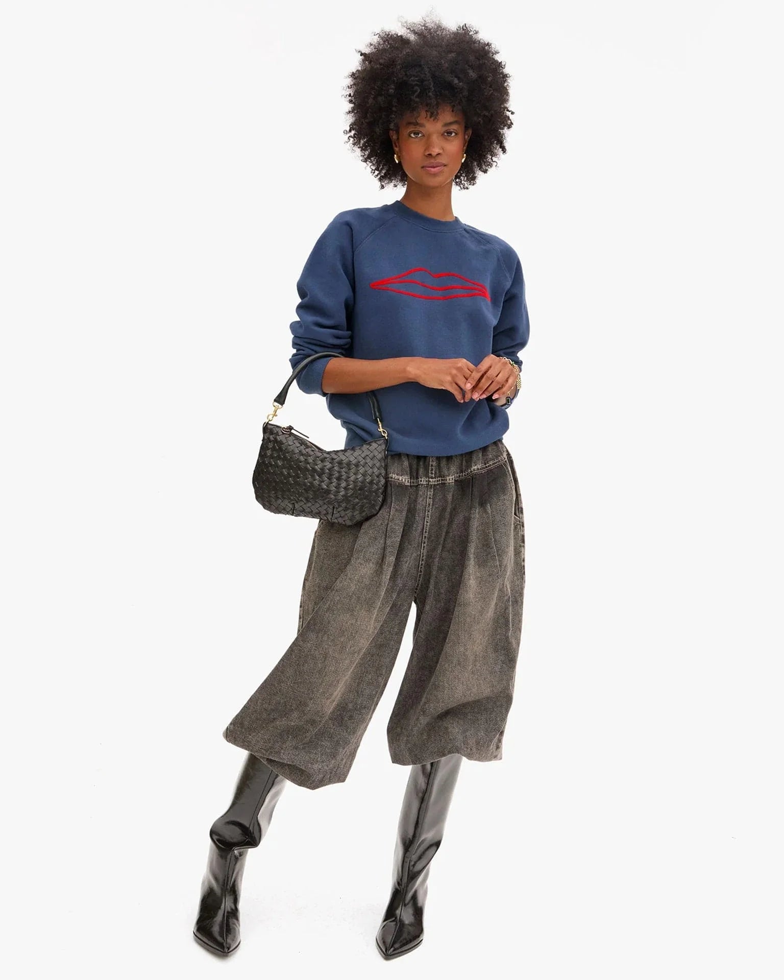 Petit Moyen Messenger-Medium Woven Diagonal