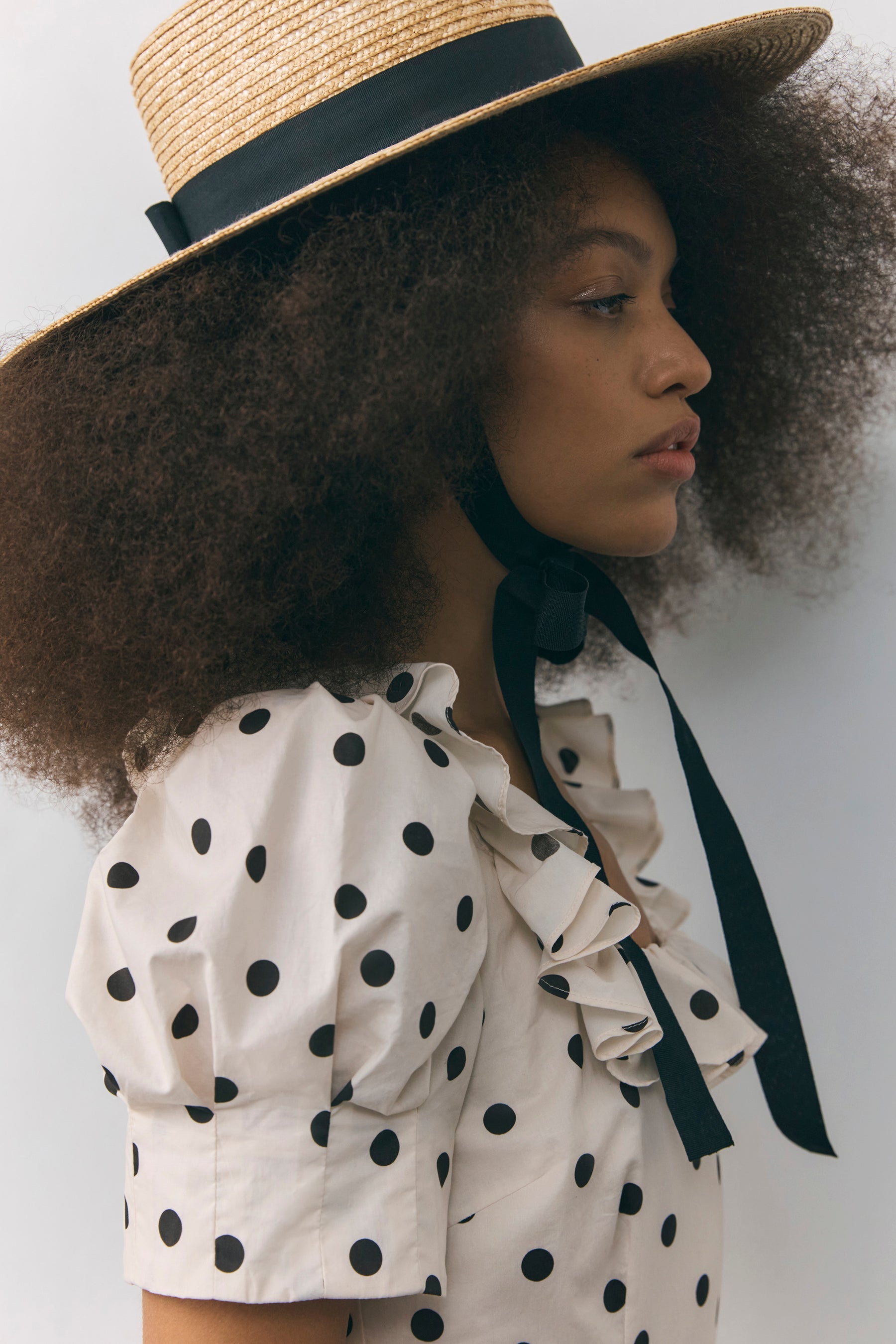 Beatrice Dress - White Polka-Queens of Archive-Happy on Main