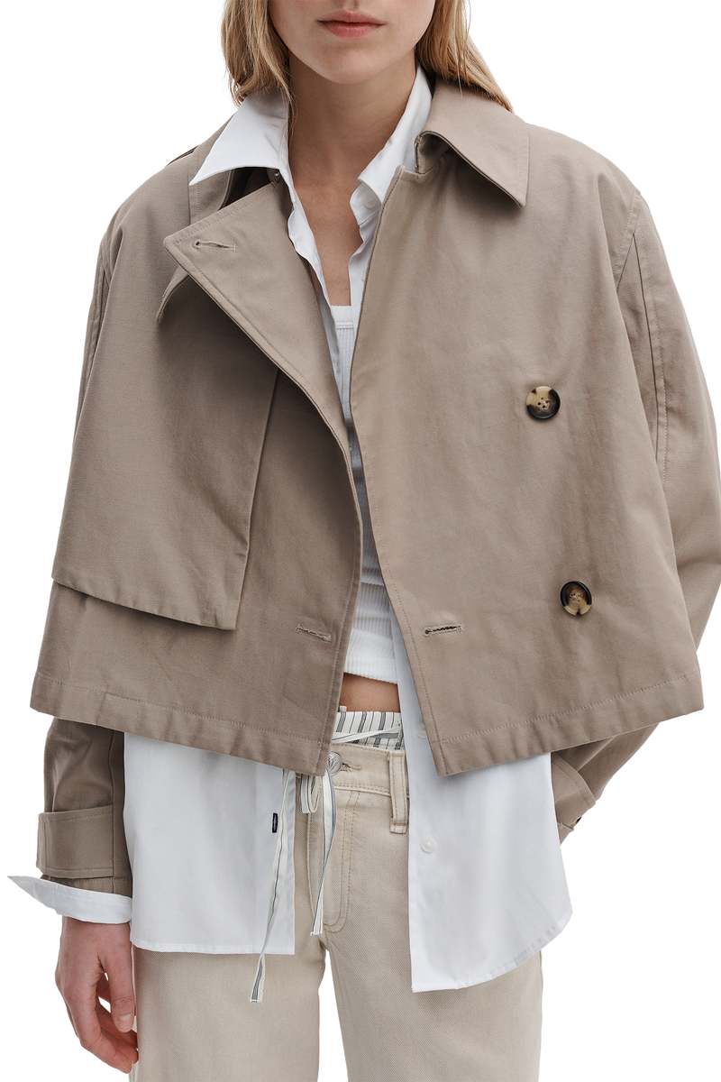 Jamie Cropped Trench - Khaki-Rag & Bone-Happy on Main
