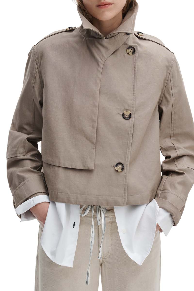 Jamie Cropped Trench - Khaki-Rag & Bone-Happy on Main