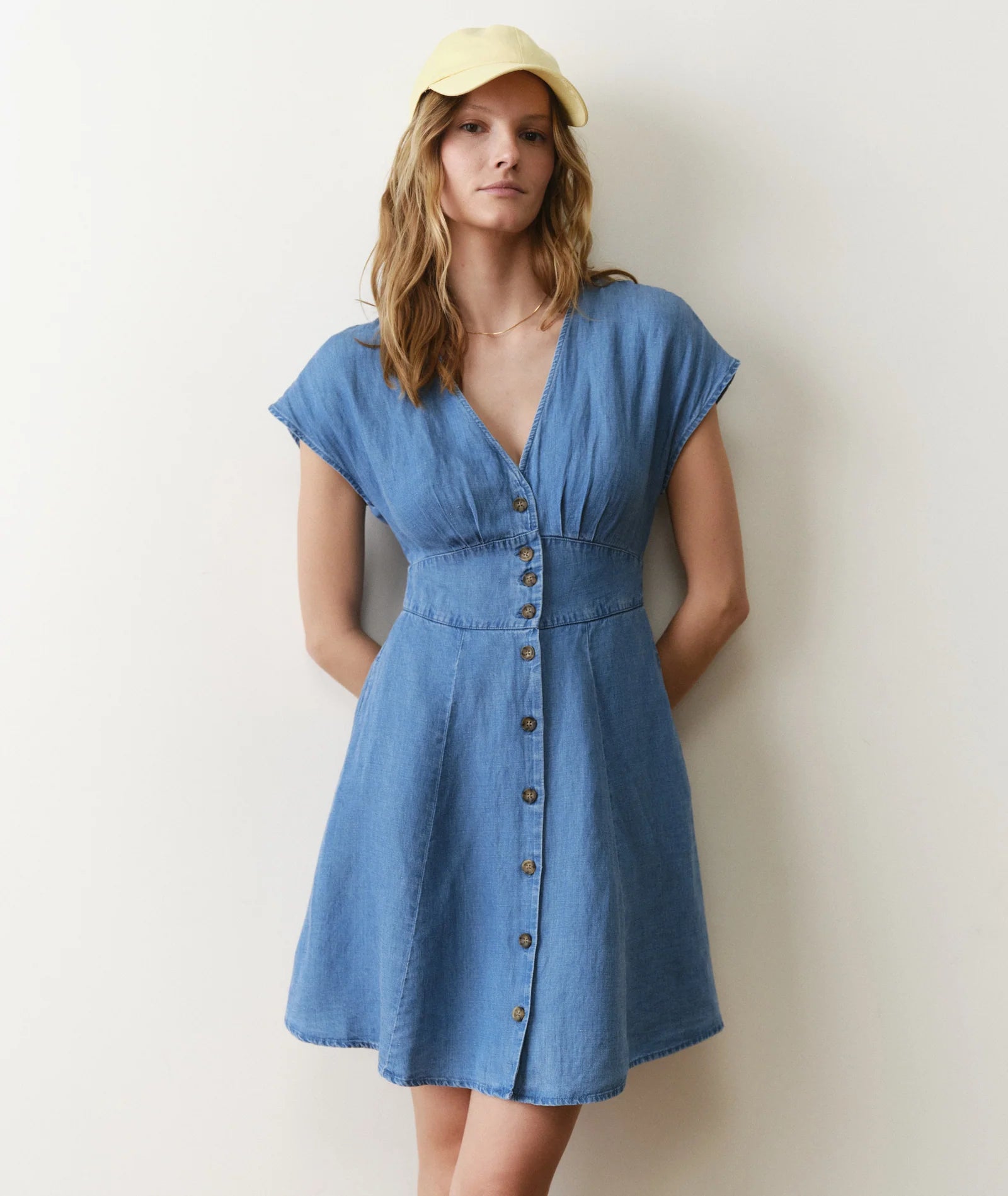 Camila Mini Dress - Light Wash-Marine Layer-Happy on Main
