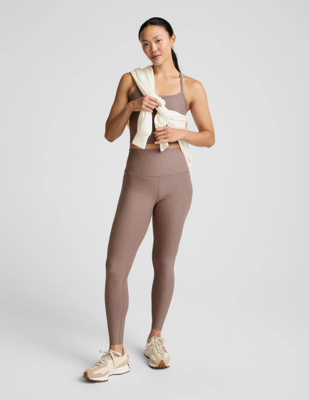 Spacedye Caught in the Midi HW Legging - Rosey Taupe Heather-Beyond Yoga-Happy on Main