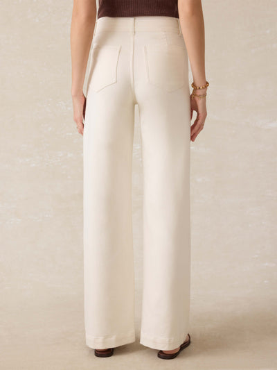 Stretch Terry Harbor Pant - Egret-Faherty-Happy on Main