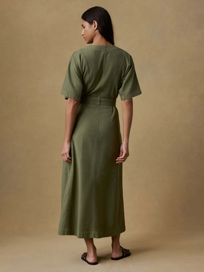 Soft Stretch Camille Dress - Moss-Faherty-Happy on Main