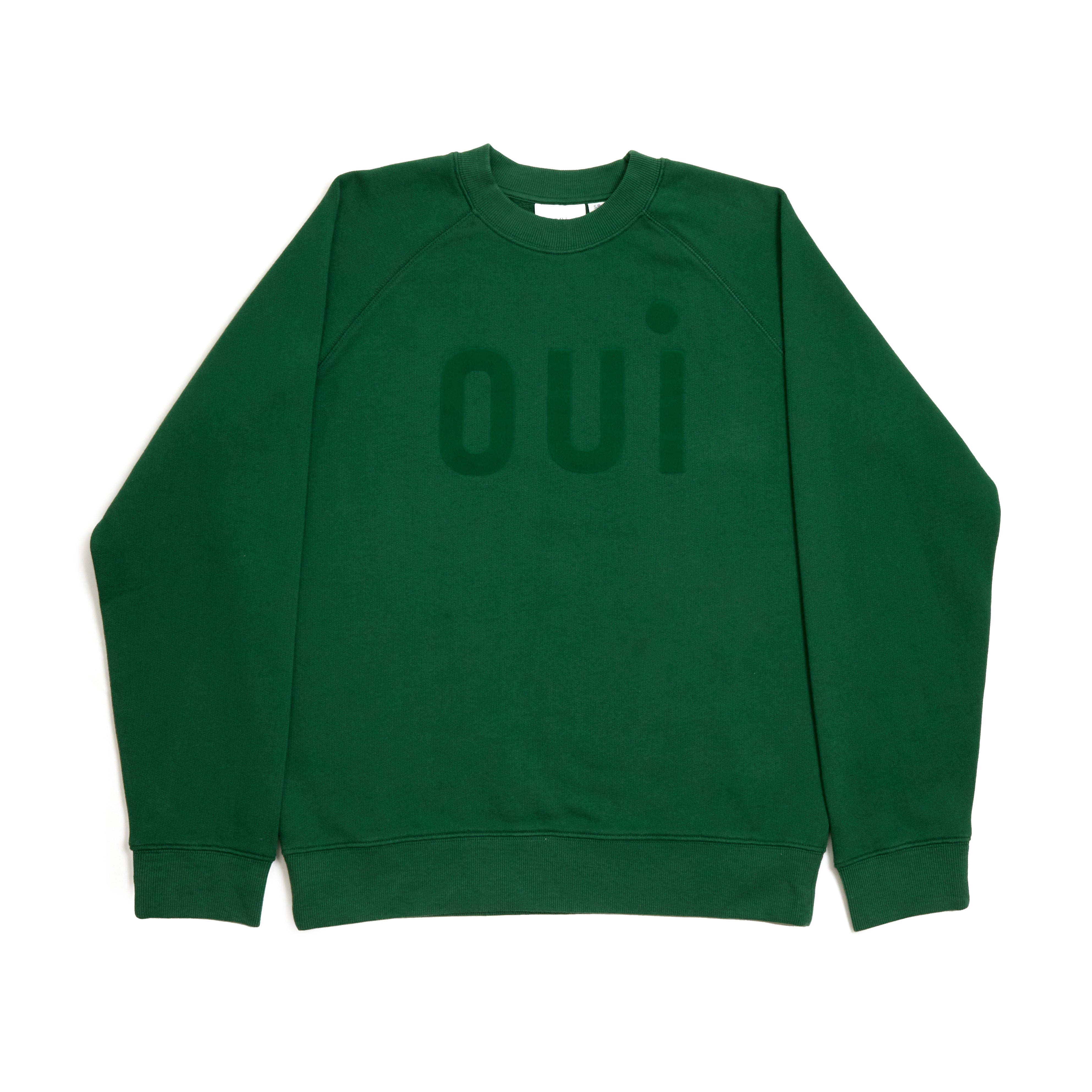 Sweatshirt - Flocked Oui-Sweatshirts-Happy on Main