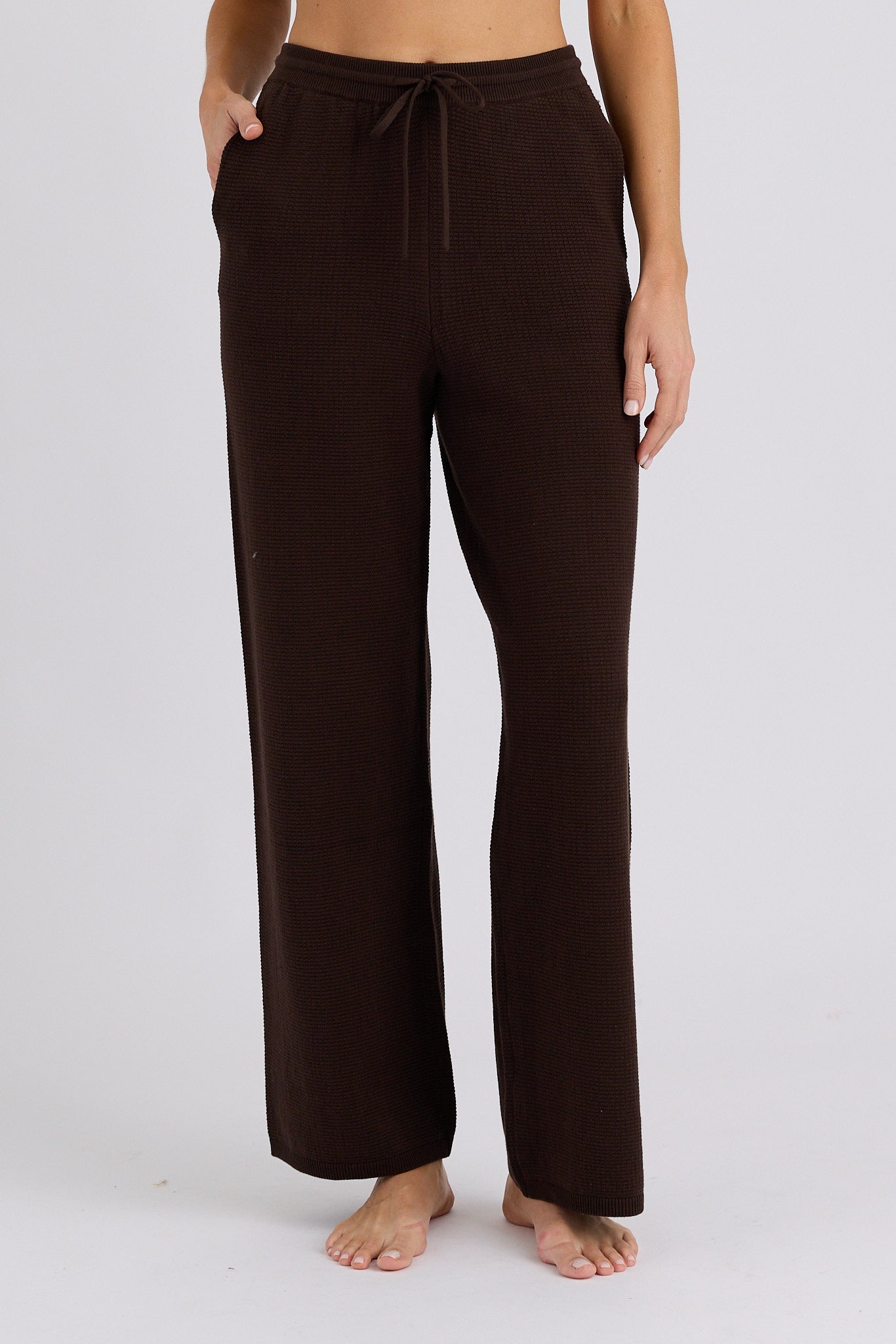 Devoe Pant - Carob-Stitches + Stripes-Happy on Main