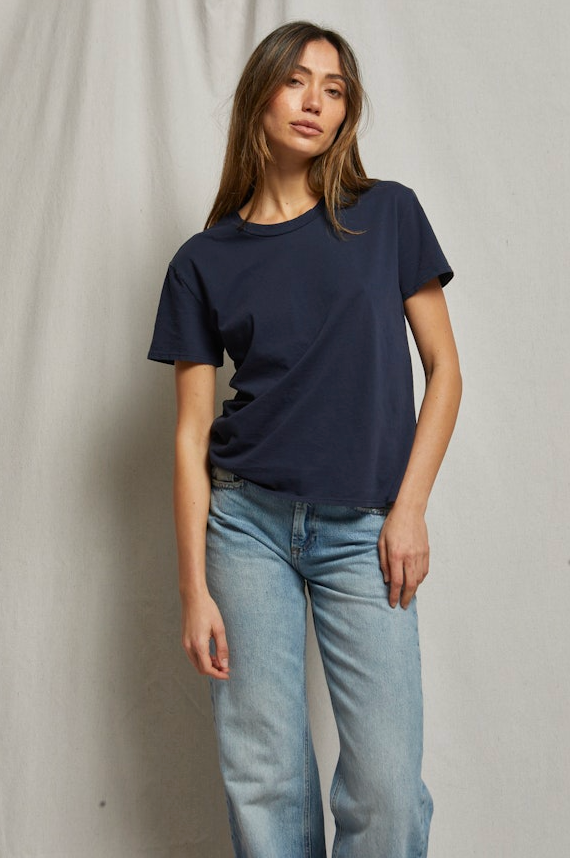 Harley Cotton Short Sleeve Boxy Crew Tee-Basic Tanks + Tees-Happy on Main