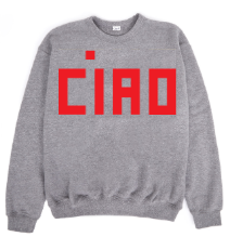 Oversized Sweatshirt - Grand Block Ciao-Sweatshirts-Happy on Main