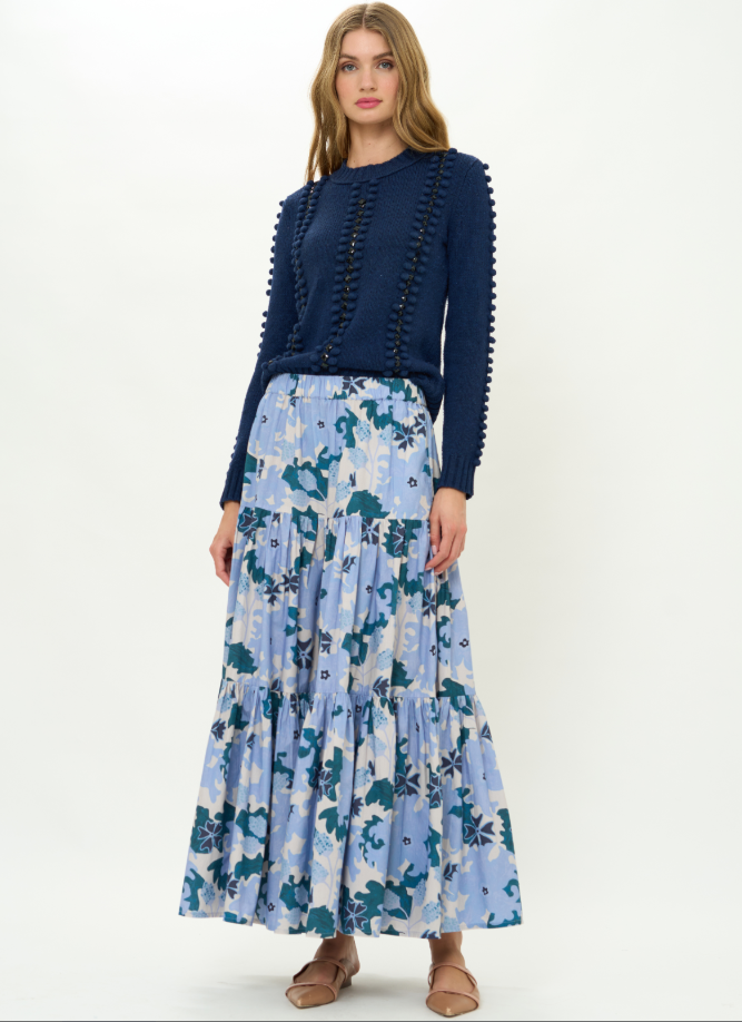 Tiered Maxi Skirt-Skirts-Happy on Main