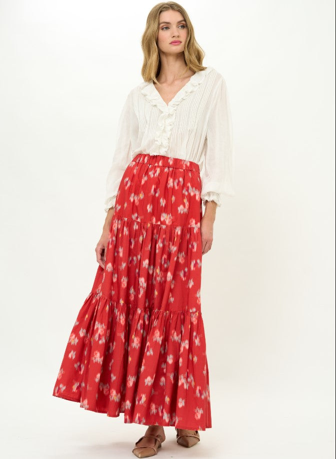 Tiered Maxi Skirt-Skirts-Happy on Main