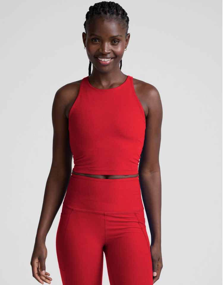 Spacedye High Neck Cropped Tank-Beyond Yoga-Happy on Main