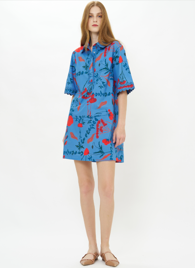 Collared Shirt Dress Mini-Casual Dresses-Happy on Main