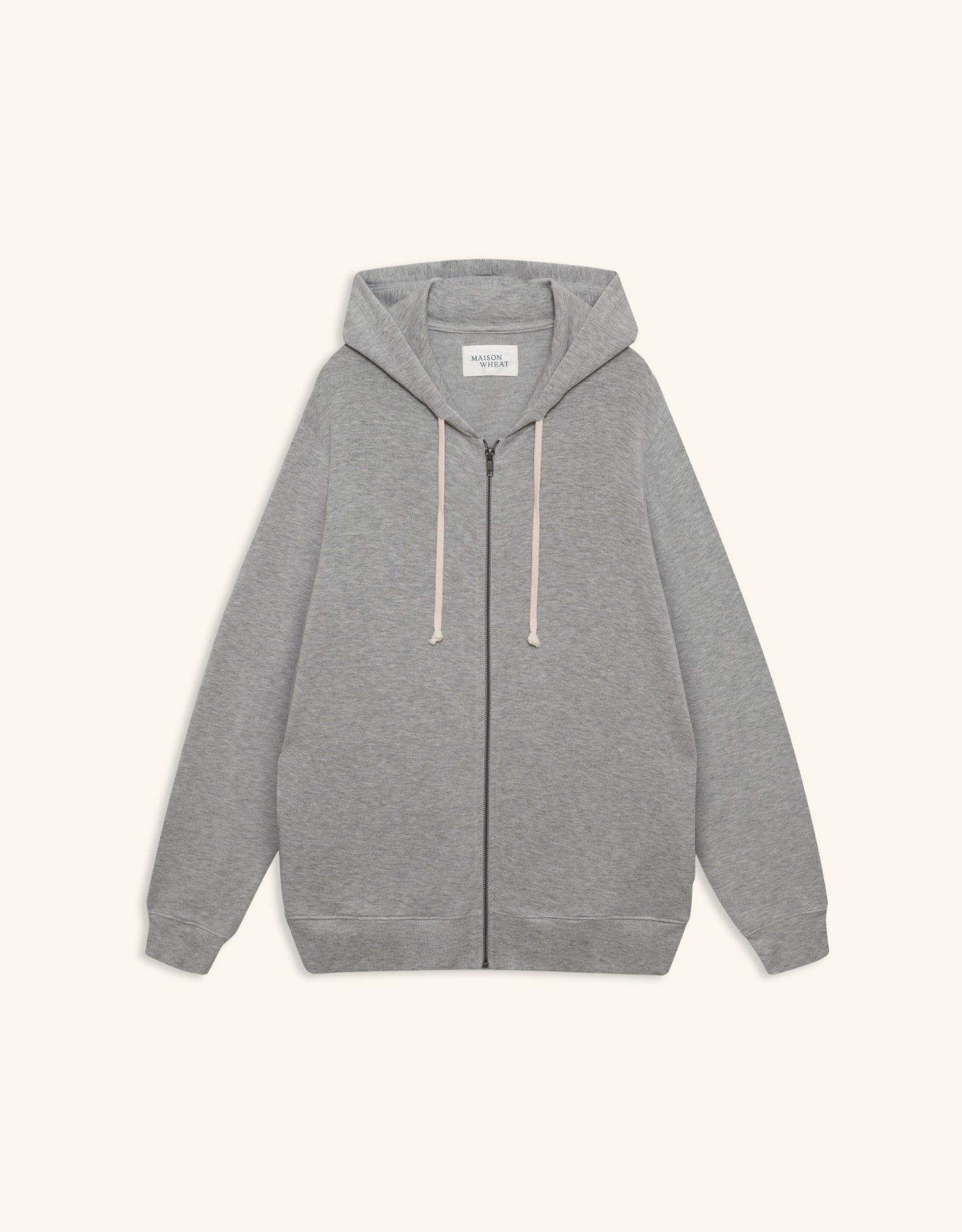 Richmond Unisex Zip Hoodie - Heather Grey-Maison Wheat-Happy on Main