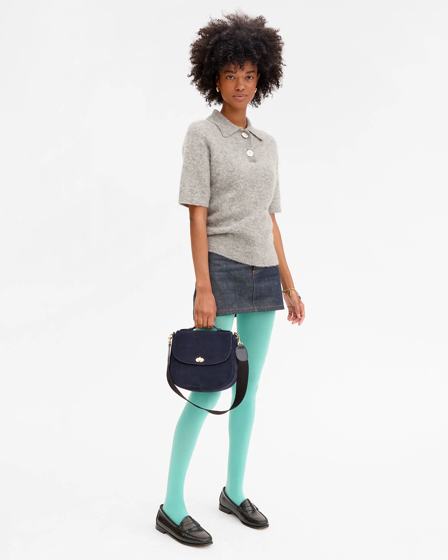 Turnlock Louis W/ Top Handle - Suede