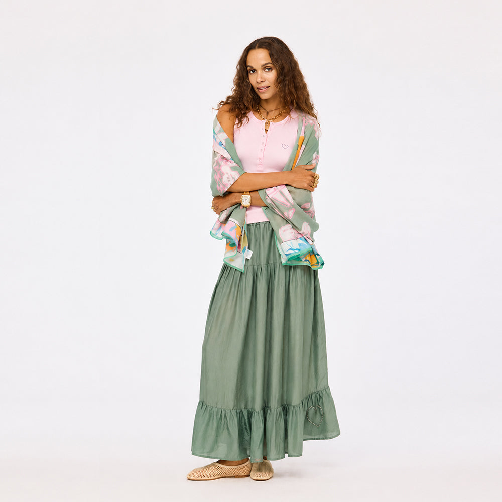 Dream Maxi Skirt - Amalfi Green-Kerri Rosenthal-Happy on Main