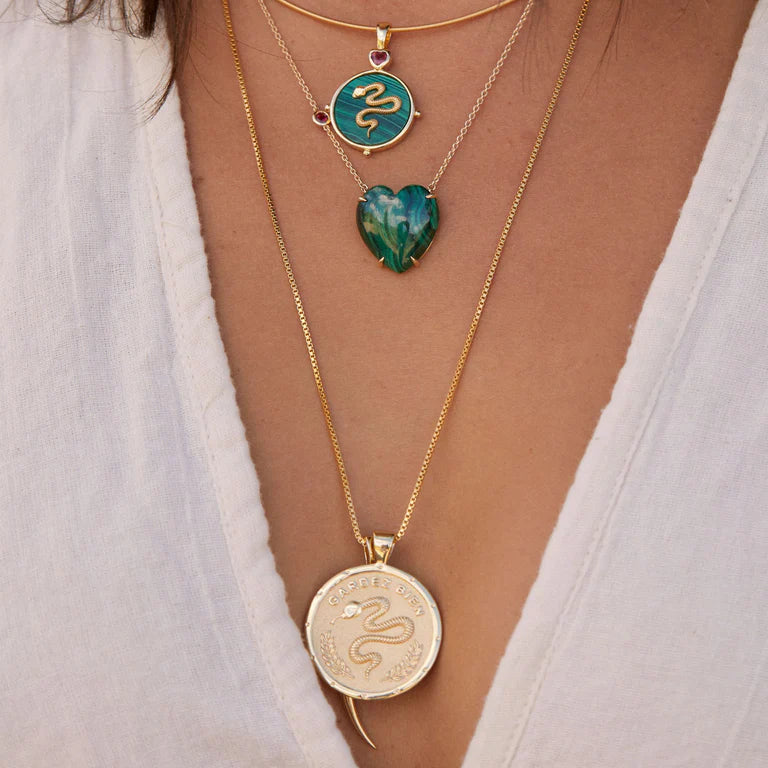 PROTECT JW Original Pendant Coin - 18" Drawn Link Chain-Jane Win-Happy on Main