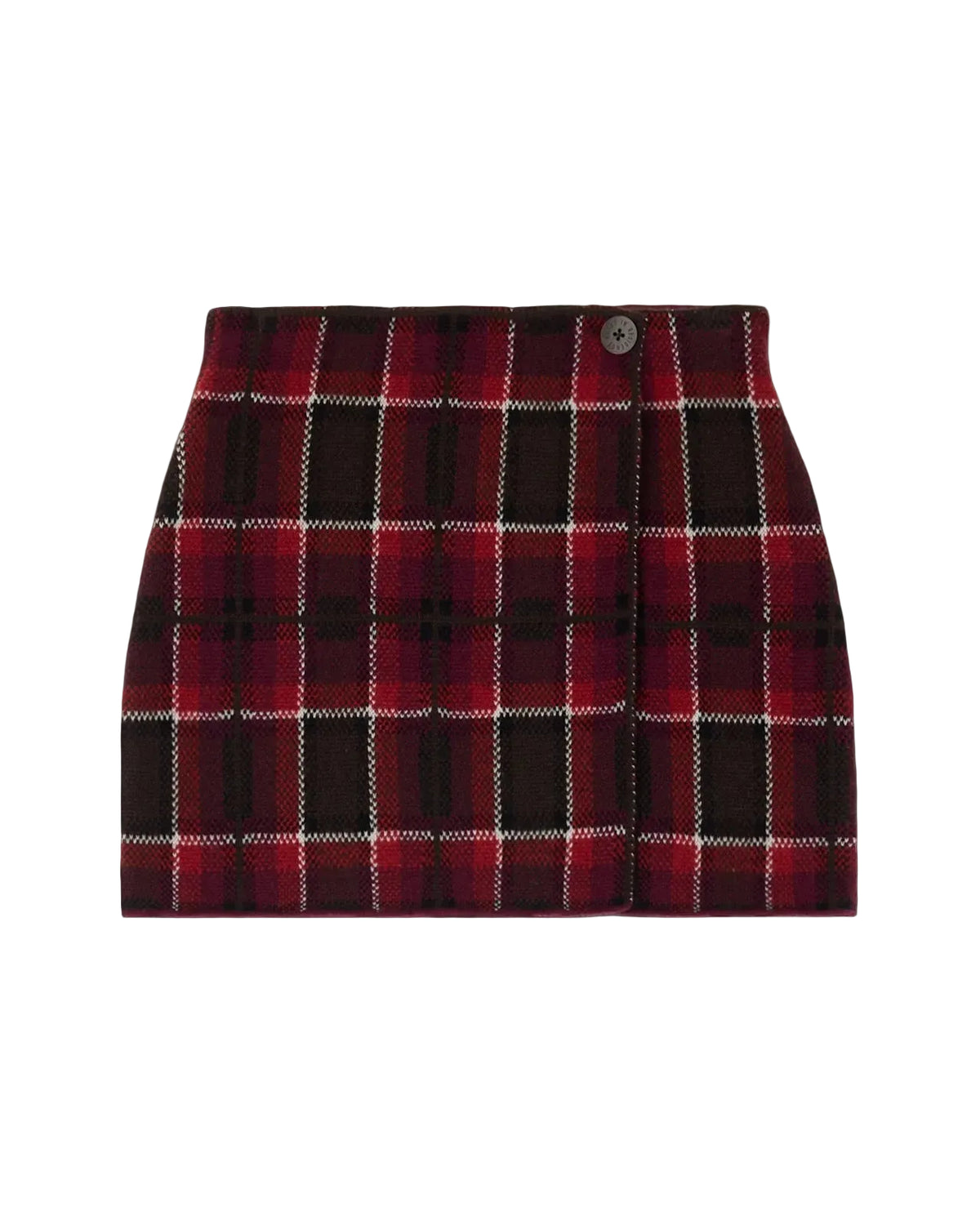 Tartan Mini Skirt - Carmine Combo-Guest in Residence-Happy on Main