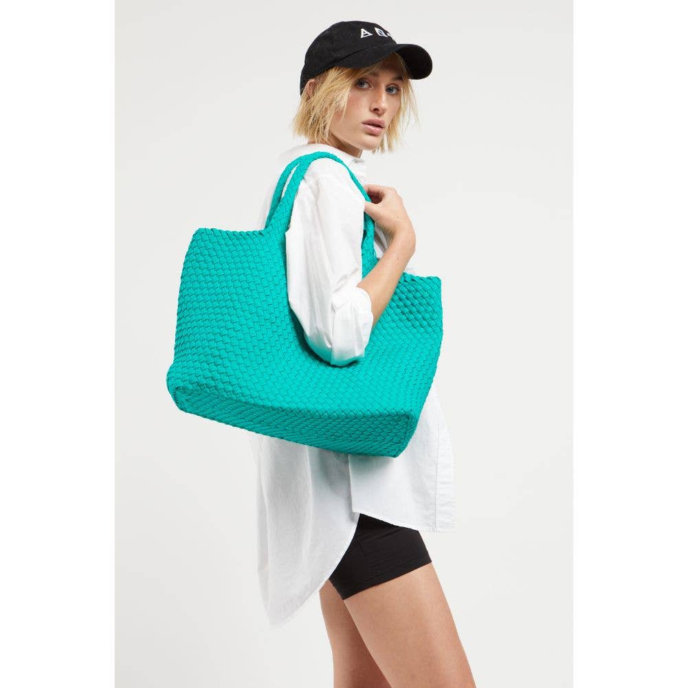 Sky's The Limit - Large Woven Neoprene Tote-Handbags-Happy on Main