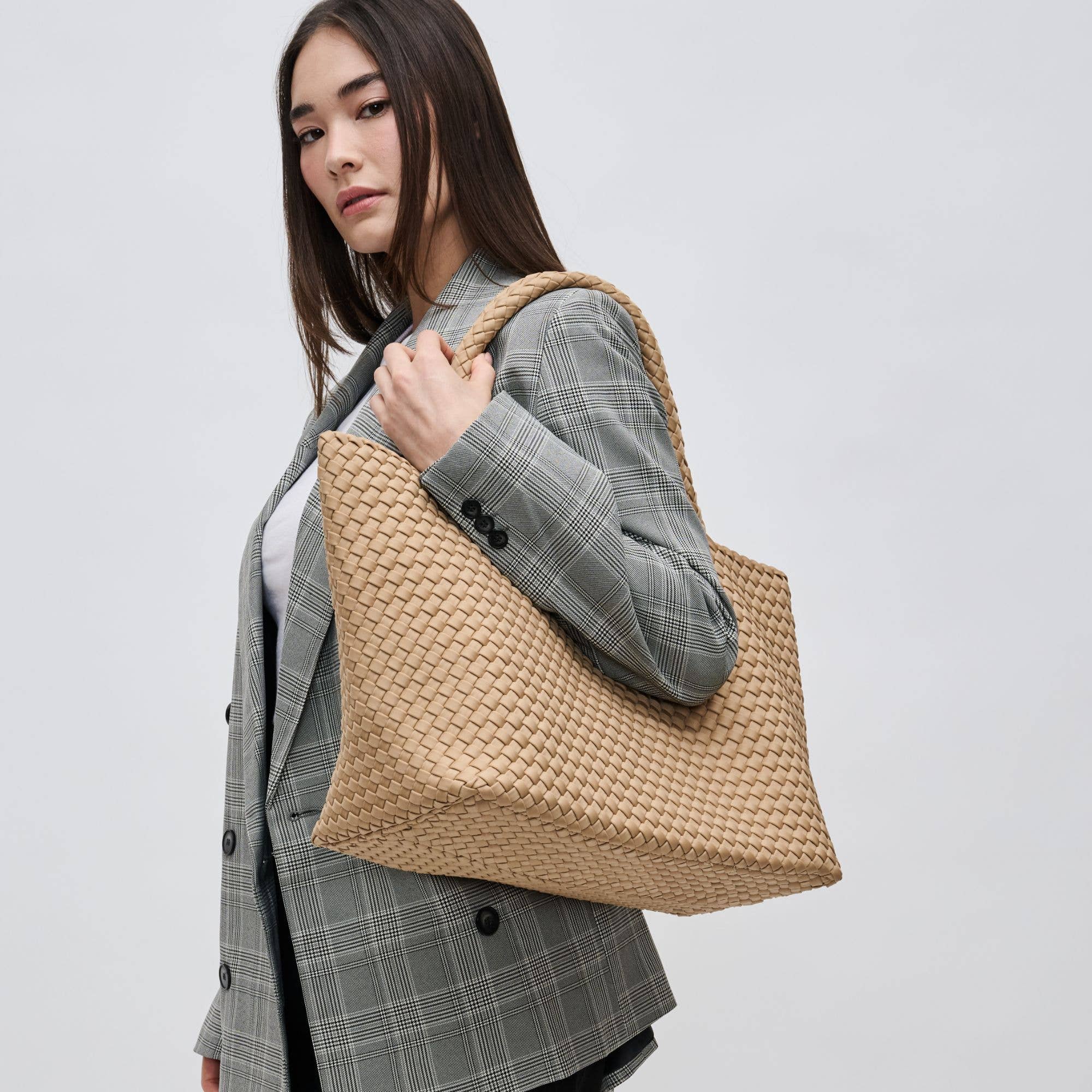 Sky's The Limit - Large Woven Neoprene Tote-Handbags-Happy on Main