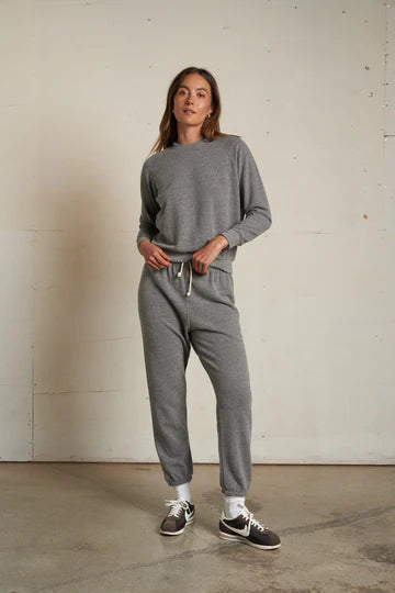 Jonny French Terry Easy Sweatpant - Dark Heather Grey-perfectwhitetee-Happy on Main