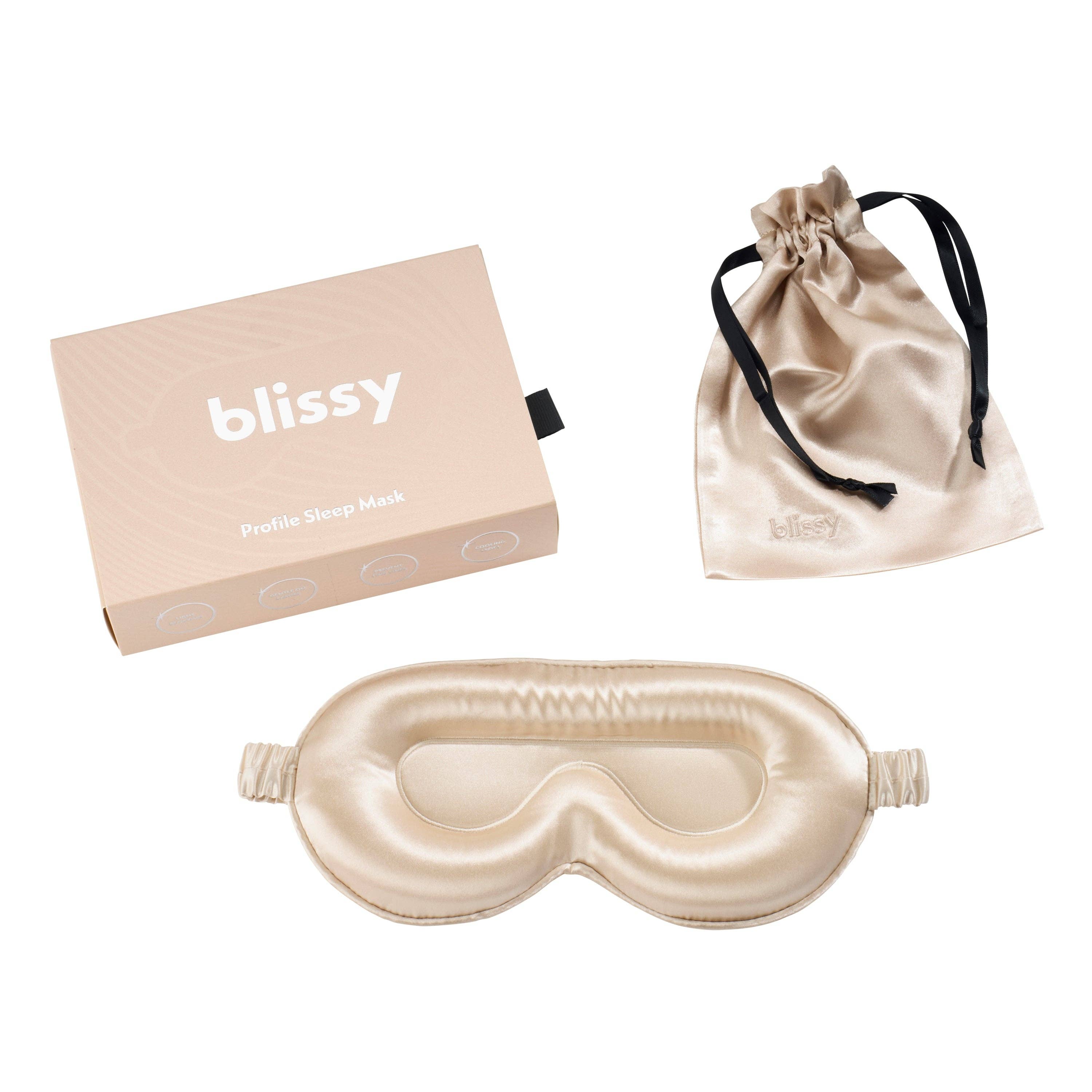 Sleep Mask - Champagne - Profile-Beauty + Wellness-Happy on Main