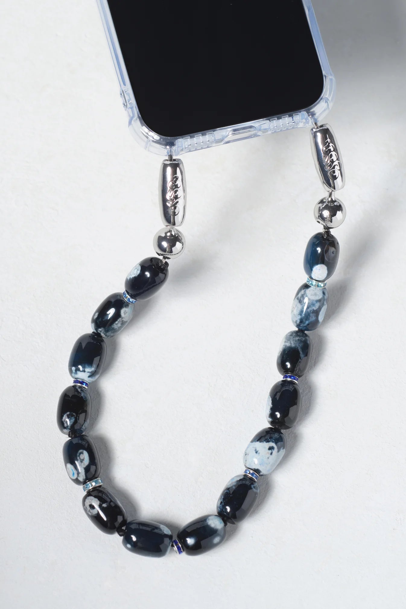 Pave Gemstone Wristlet - Blue Agate-Ossa-Happy on Main