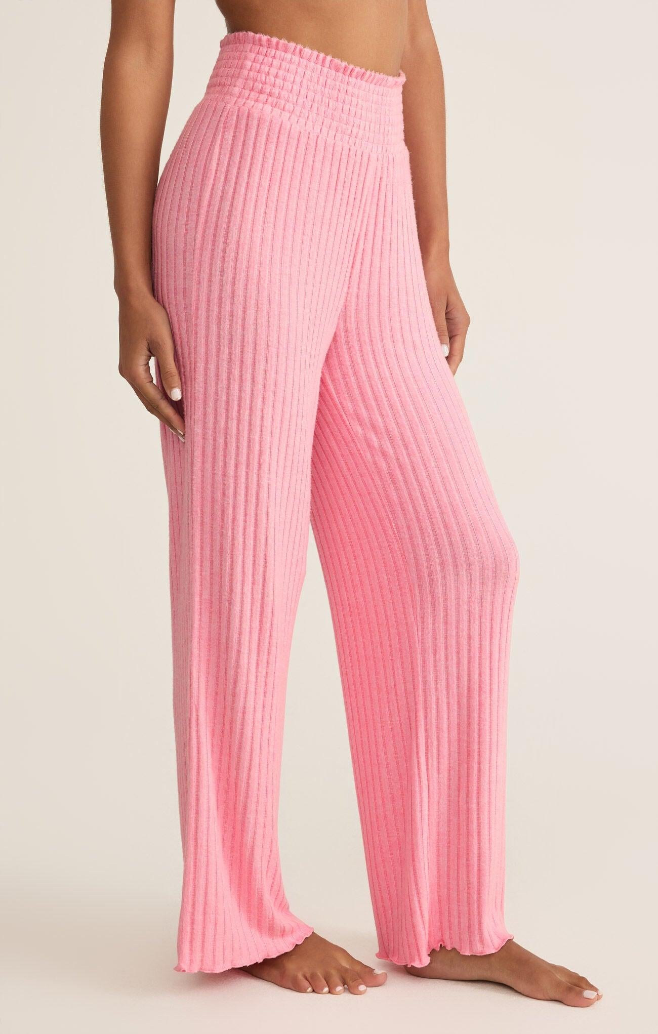 Dawn Smocked Rib Pant-Athleisure-Happy on Main