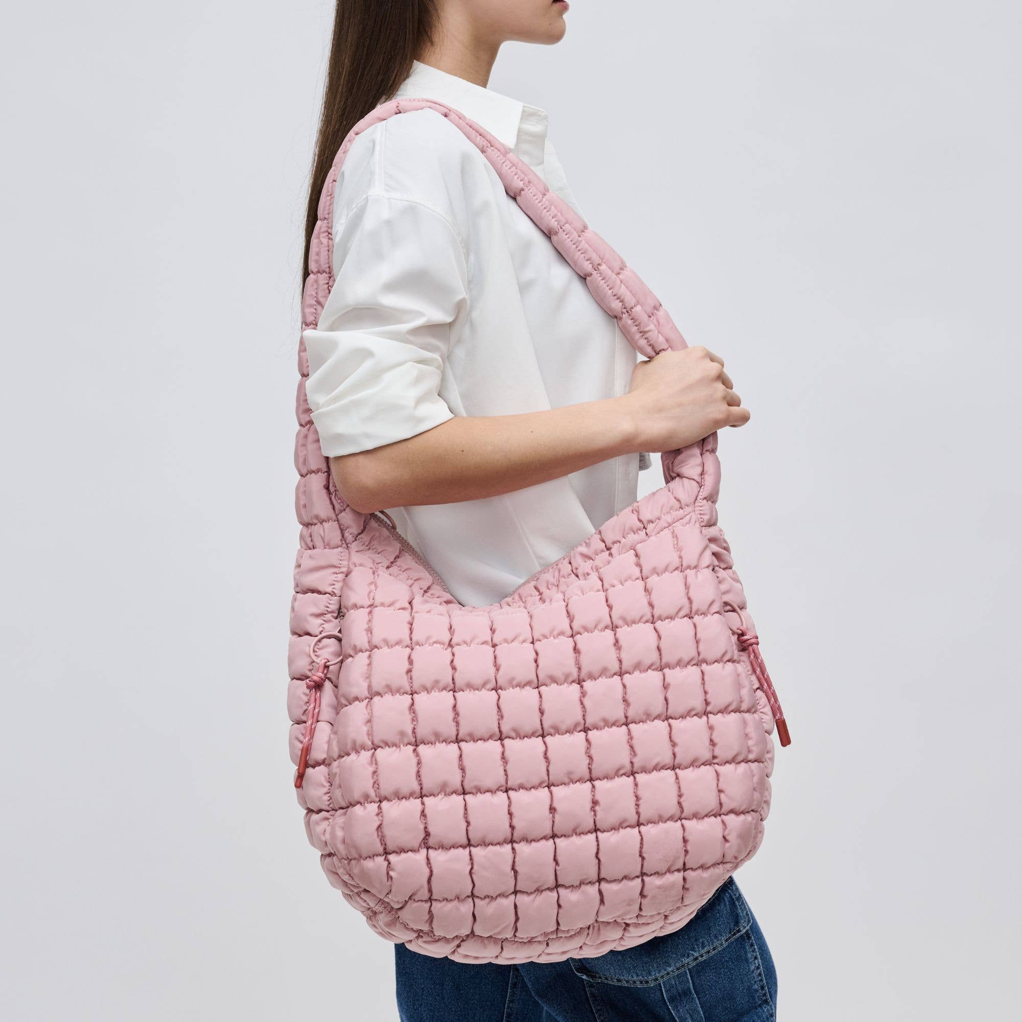 Revive - Quilted Puffer Nylon Hobo-Handbags-Happy on Main