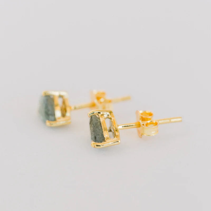 Deco Mini Studs - Labradorite-Elli Parr-Happy on Main