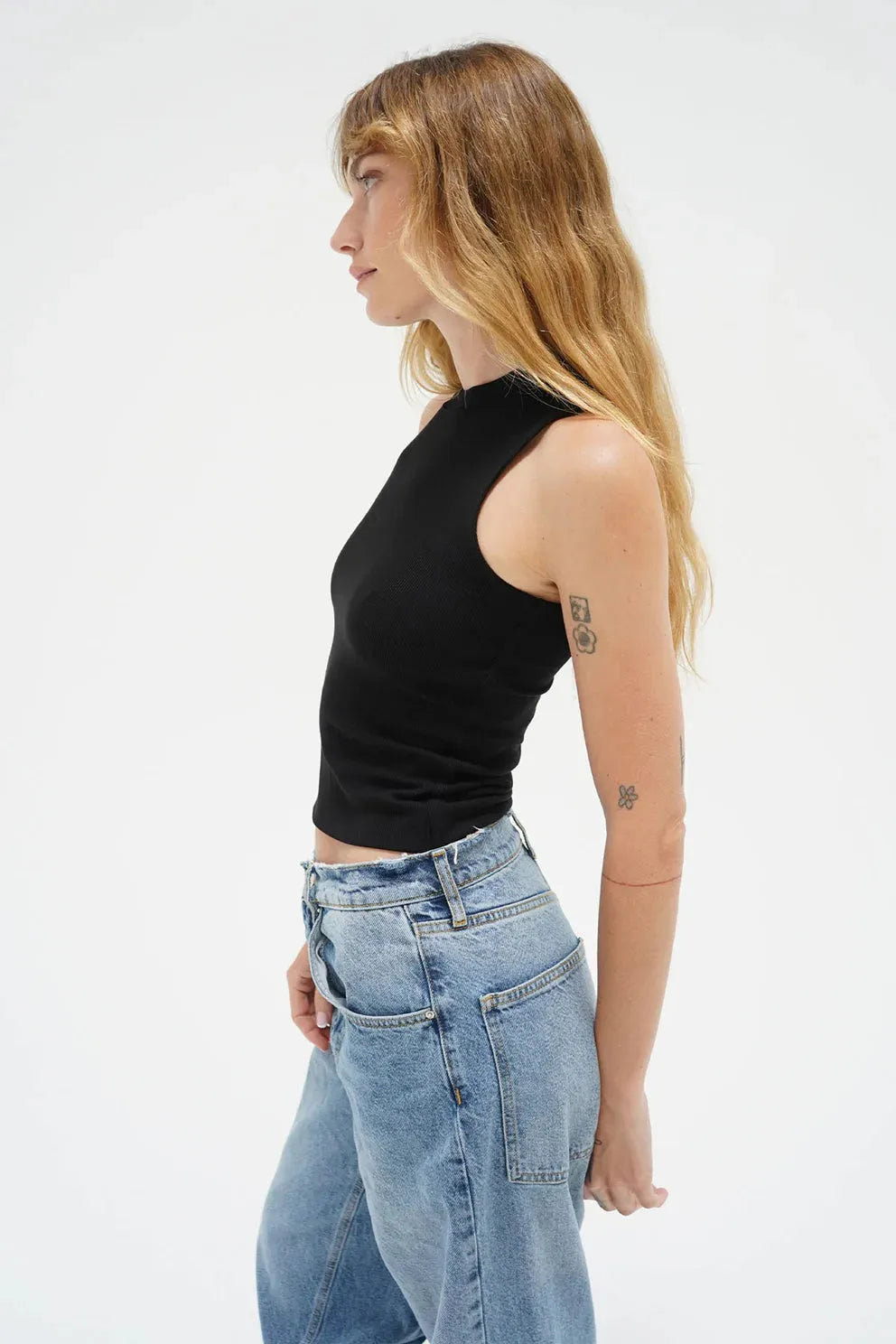 Happy’s Favorite Double Layer Ribbed Tank-Basic Tanks + Tees-Happy on Main