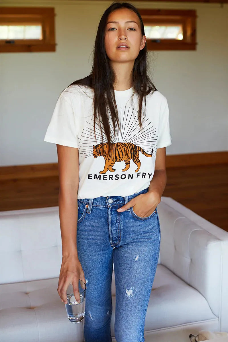 Tiger T-shirt-Casual Tops-Happy on Main