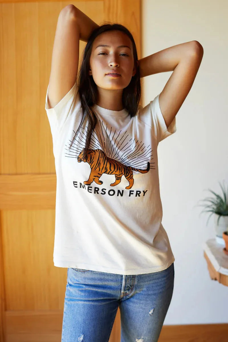Tiger T-shirt-Casual Tops-Happy on Main