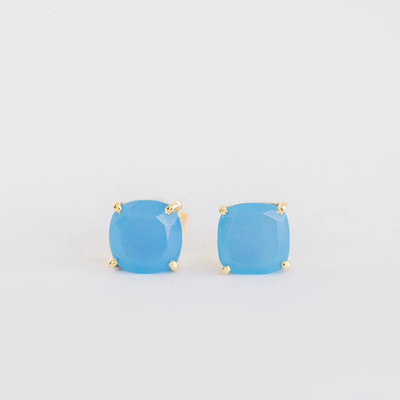 Emmy Studs - Blue Chalcedony-Elli Parr-Happy on Main