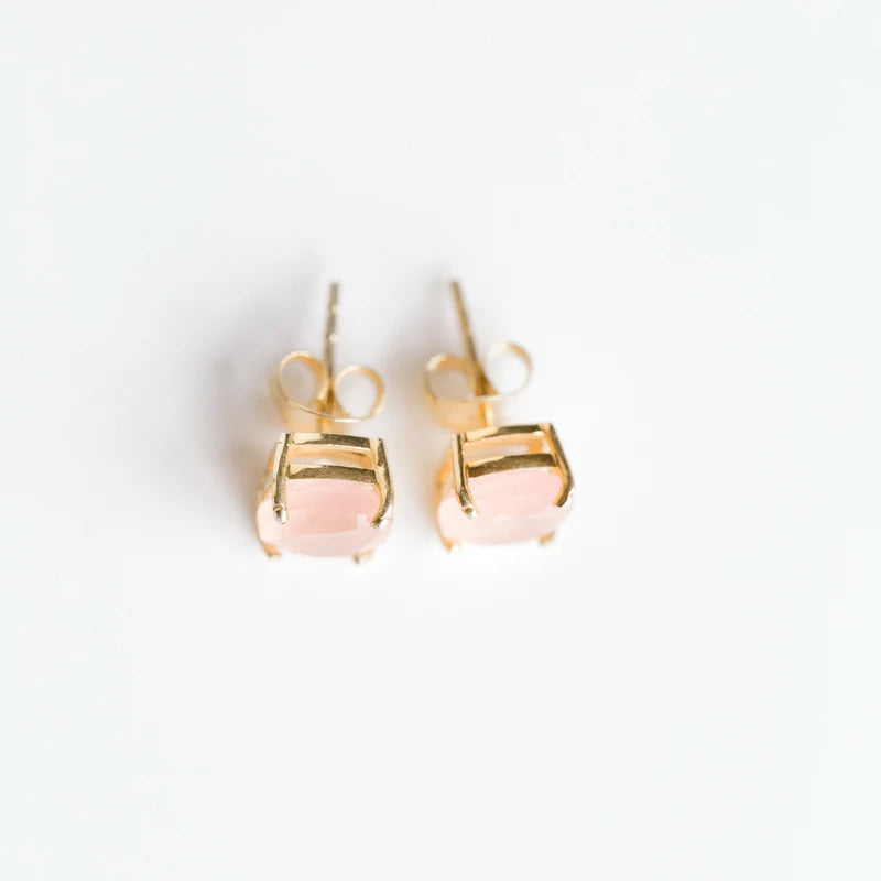 Emmy Studs - Pink Chalcedony-Elli Parr-Happy on Main