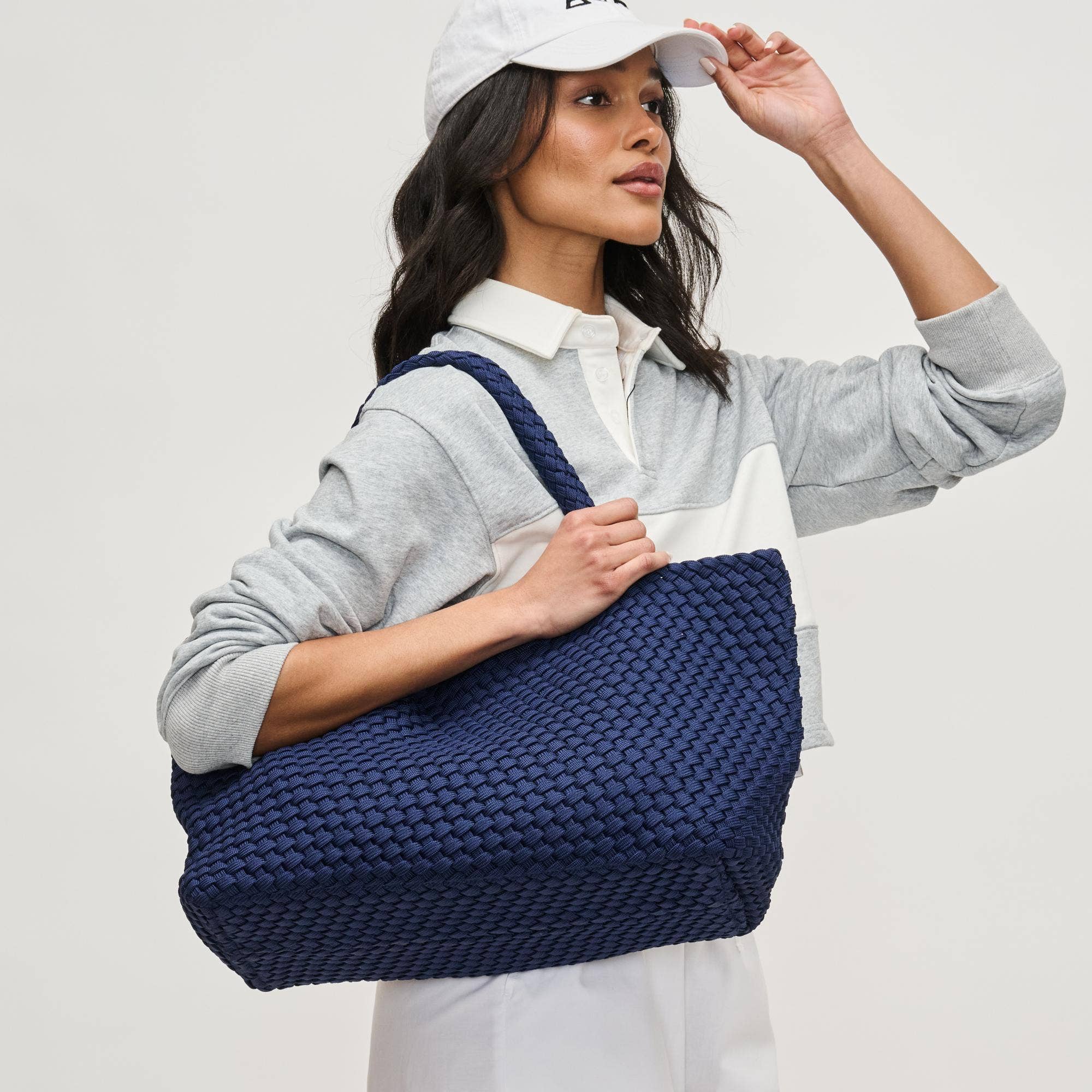 Sky's The Limit - Large Laced Up Eco-Edition Tote-Handbags-Happy on Main
