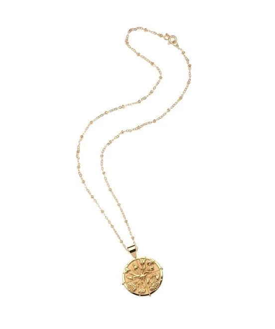 HOPE JW Small Pendant Coin - 16-18" Beaded Satellite Chain-Jane Win-Happy on Main