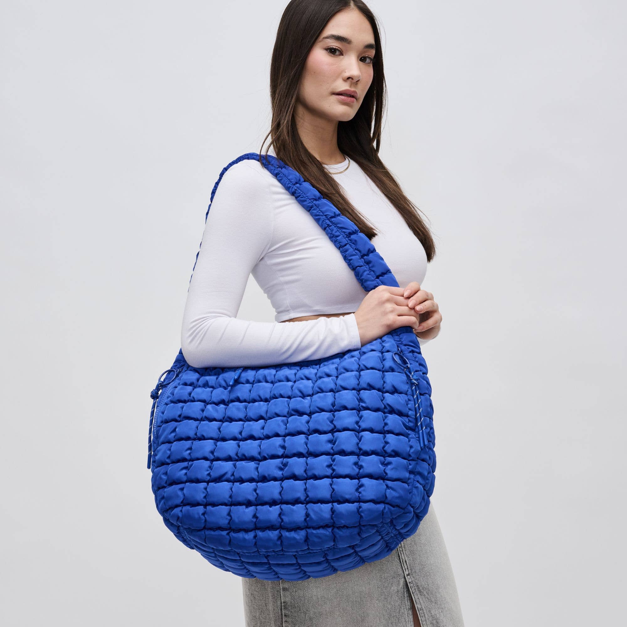 Revive - Quilted Puffer Nylon Hobo-Handbags-Happy on Main