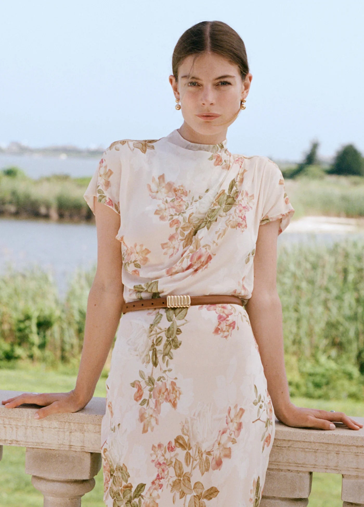 The Vintage Belt - Tan/Polished Gold-Favorite Daughter-Happy on Main