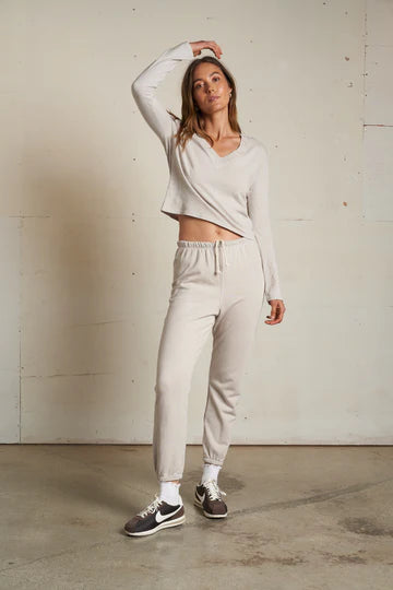 Jonny French Terry Easy Sweatpant - Silver-perfectwhitetee-Happy on Main
