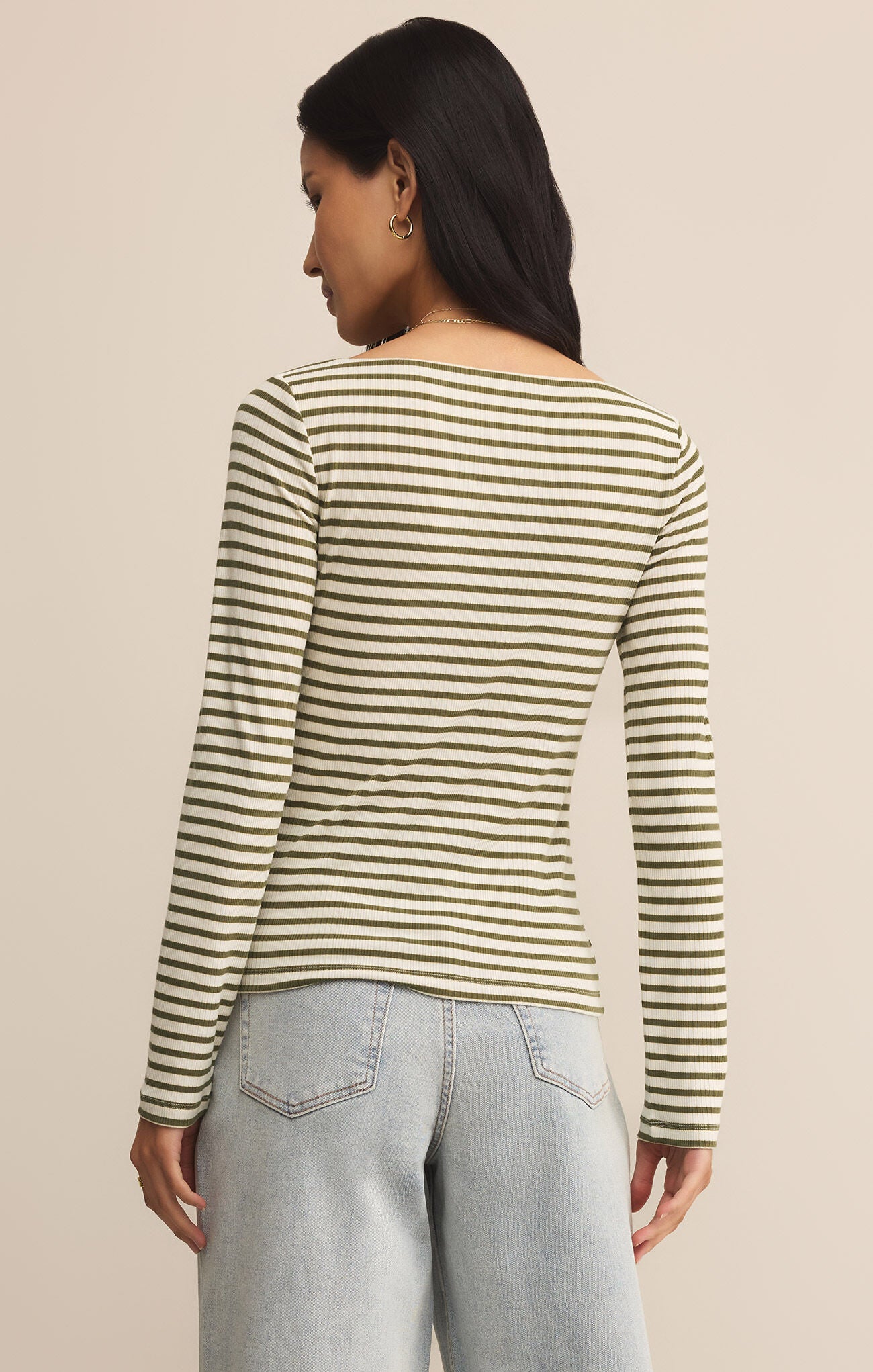 Pristine Striped Tee-Basic Tanks + Tees-Happy on Main