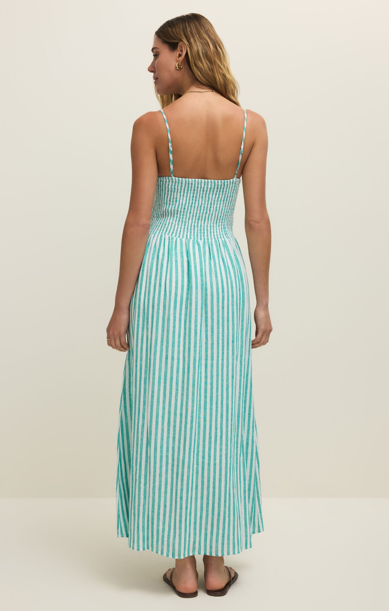 Bayside Striped Midi Dress-Z Supply-Happy on Main
