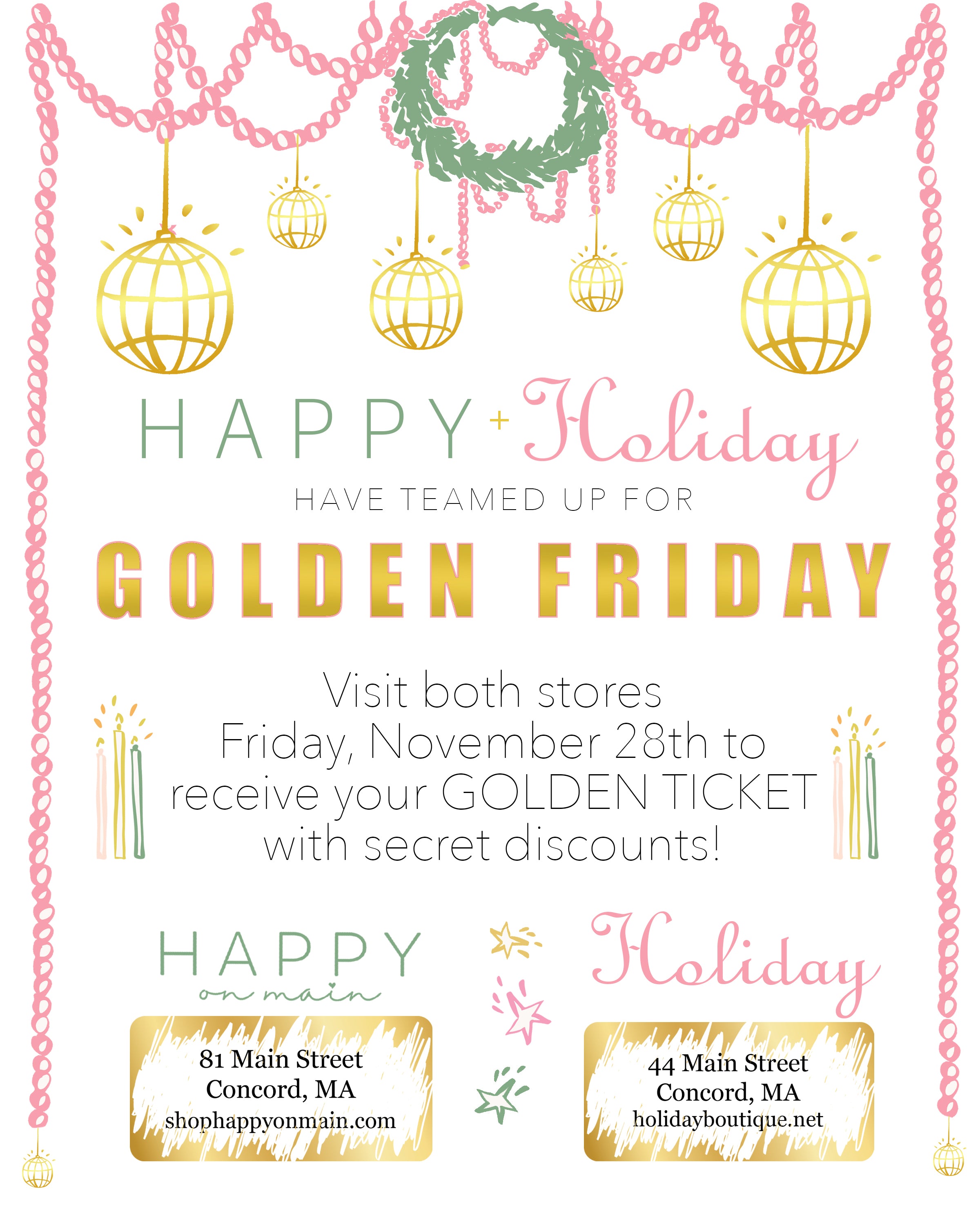 Happy Holiday - Golden Friday! 11/28-Happy on Main-Happy on Main