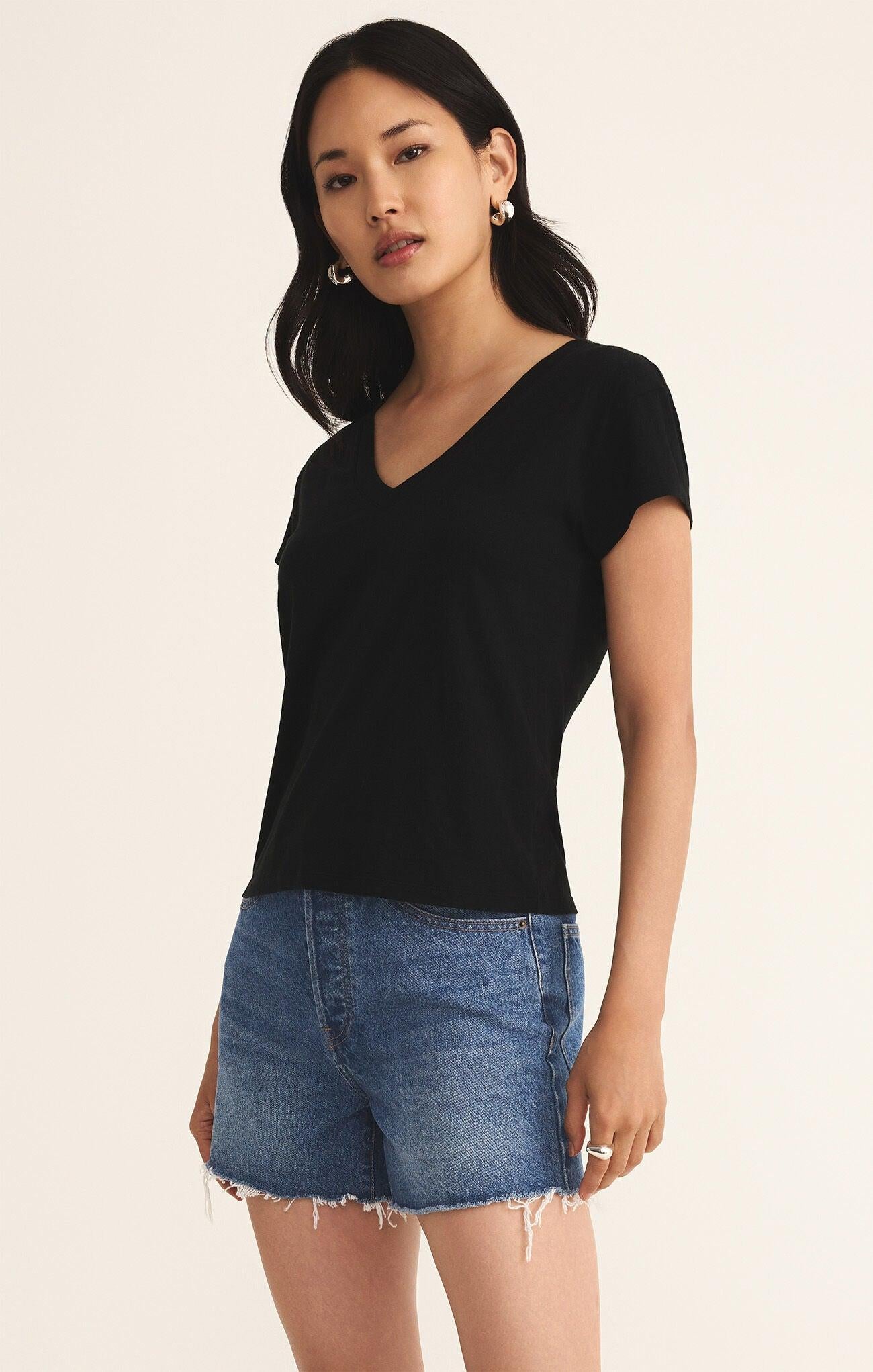 Modern V-Neck Tee-Basic Tanks + Tees-Happy on Main