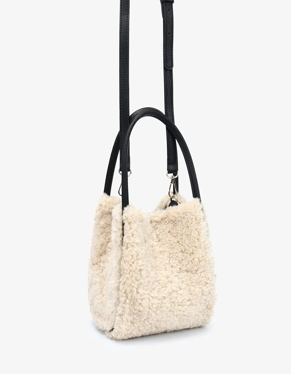 Hollace Mini Tote Shearling Cream-Remi/Reid-Happy on Main