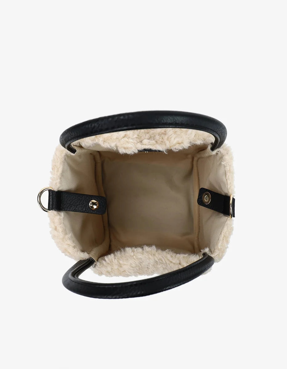 Hollace Mini Tote Shearling Cream-Remi/Reid-Happy on Main