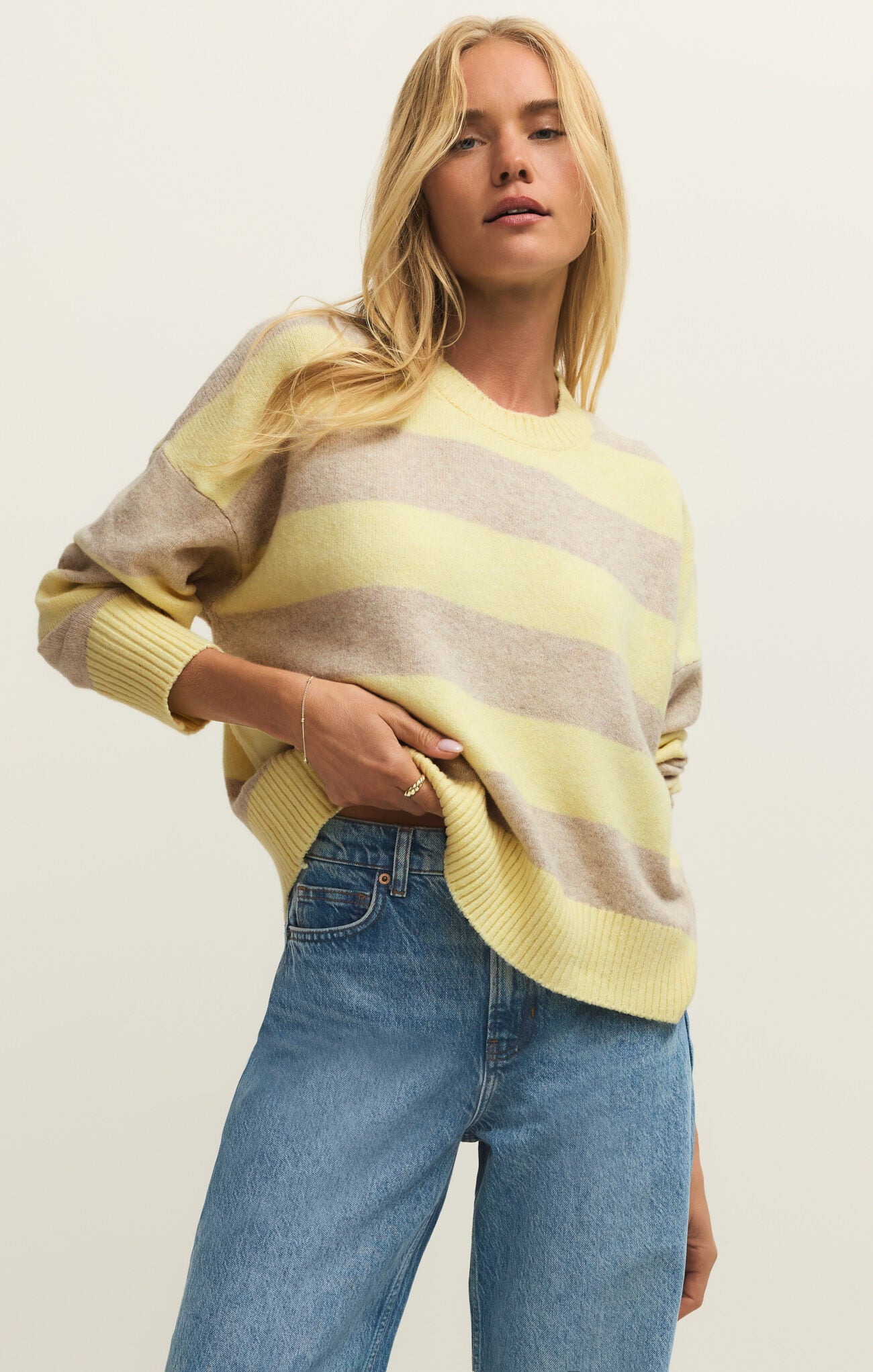 Cirrus Stripe Sweater-Z Supply-Happy on Main