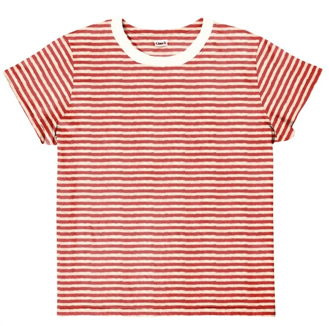 Classic Tee - Bright Poppy/Cream-Clare V.-Happy on Main