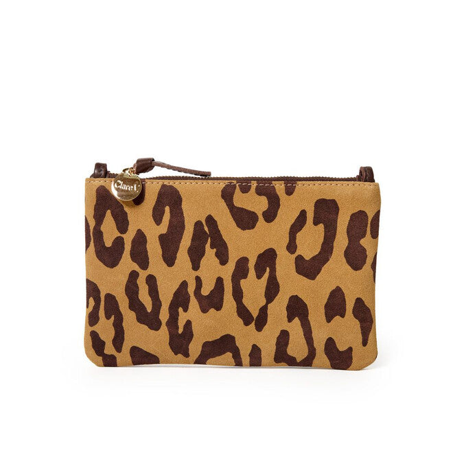 Wallet Clutch with Tabs - Lark/Brown-Clare V.-Happy on Main