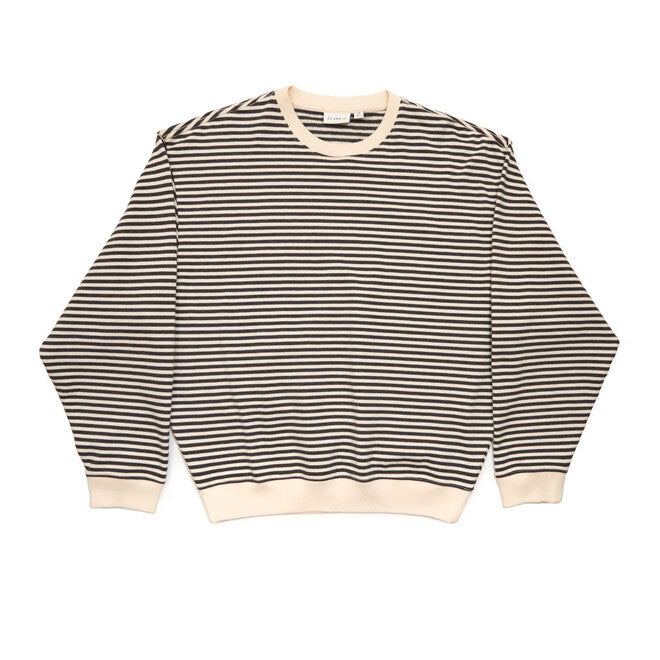 Oversized Sweatshirt - Black/Cream-Clare V.-Happy on Main